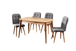 Hanah Home Mesa de comedor extensible Retro - 1192 en Roble zafiro